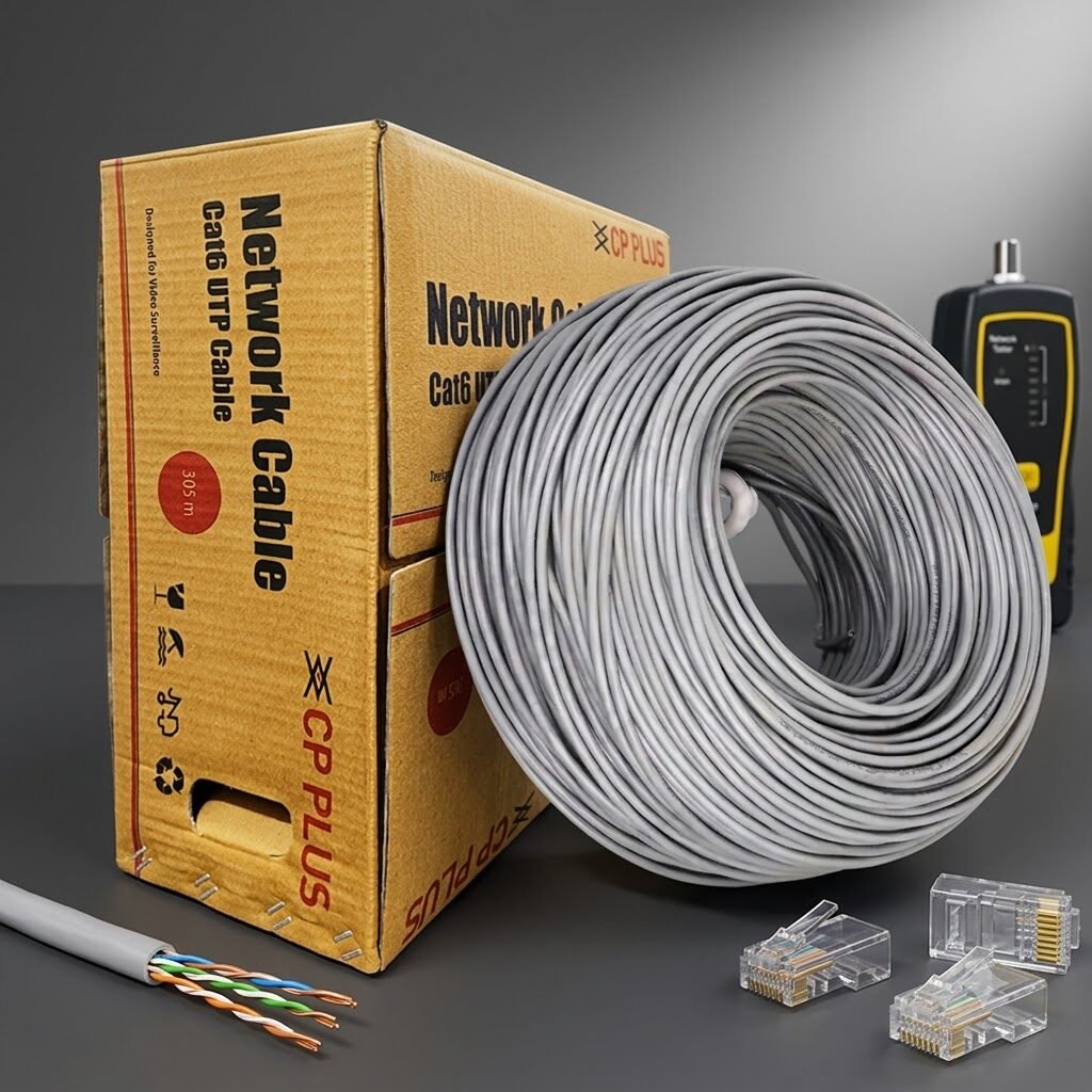 CP PLUS Cat 6 Indoor NetworkingCable 305M Solid Copper CP-EUT-6TSRD-305 4 Cp plus cat6 cable 305 indoor (6)