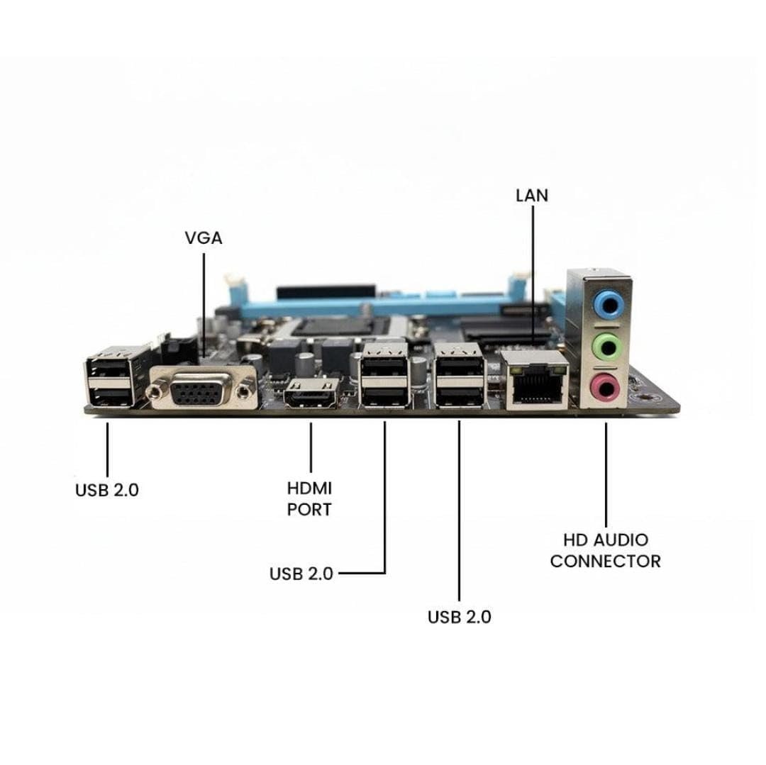 Lapcare H61 NVMe Motherboard | Intel LGA 1150 DDR3 Motherboard with M.2 NVMe Slot, HDMI & USB 3.0 3 Lapcare h61 motherbaord 1